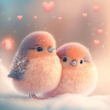 Схема вышивки «Зимние птицы»