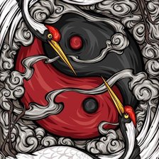 Схема вышивки «инь янь»