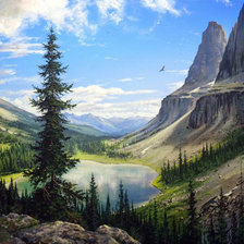 Схема вышивки «Величие гор»