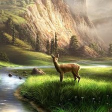 Схема вышивки «Горная река»