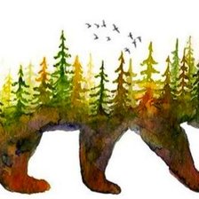 Схема вышивки «медведь»