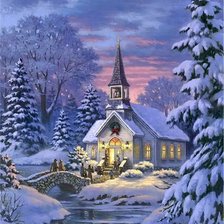 Схема вышивки «Зима»