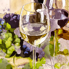 Схема вышивки «вино»