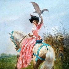 Схема вышивки «Прекрасная охотница»