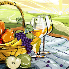 Схема вышивки «пикник»