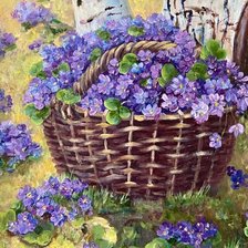 Схема вышивки «Лесные фиалки»