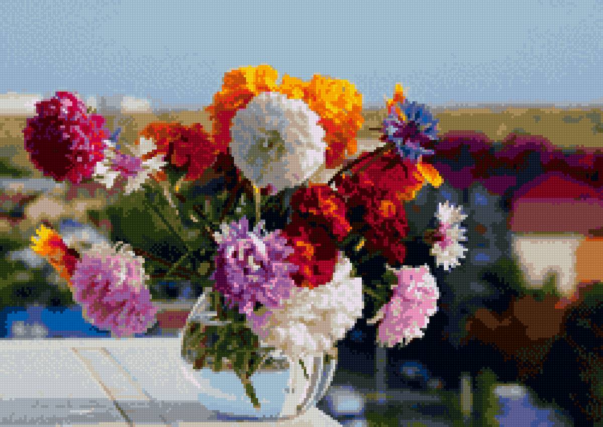 полевые цветы 3 - пейзаж лето цветы - предпросмотр