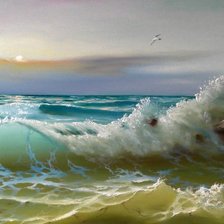 Схема вышивки «море»