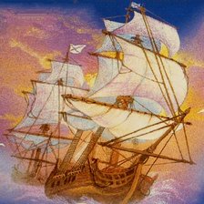 Схема вышивки «Фрегат»