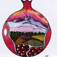 Схема вышивки «гранат»