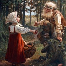 Схема вышивки «Заблудилась. Художник Андрей Александрович Шишкин»