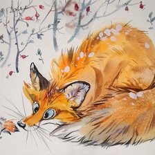 Схема вышивки «Лиса»