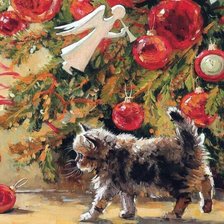 Схема вышивки «котенок»