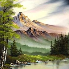 Схема вышивки «Горный пейзаж»