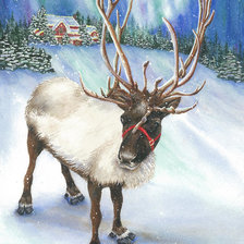 Схема вышивки «Северный олень»