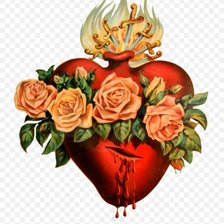 Схема вышивки «сердце Марии»