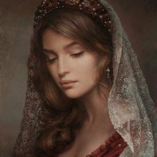 Схема вышивки «Задумчивость»