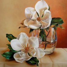 Схема вышивки «Белые цветы»