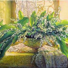 Схема вышивки «Хелен Беланд. Букет ландышей.»