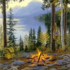 Схема вышивки «пейзаж»