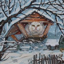 Схема вышивки «кот»