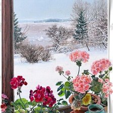 Схема вышивки «окно»