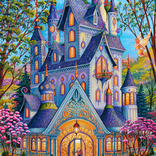 Схема вышивки «весенний замок»