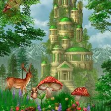 Схема вышивки «зеленый замок»