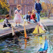 Схема вышивки «Кораблики»