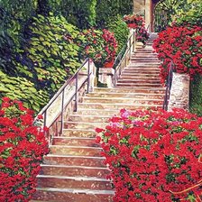 Схема вышивки «Старая лестница»