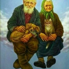 Схема вышивки «Дедушка, бабушка»