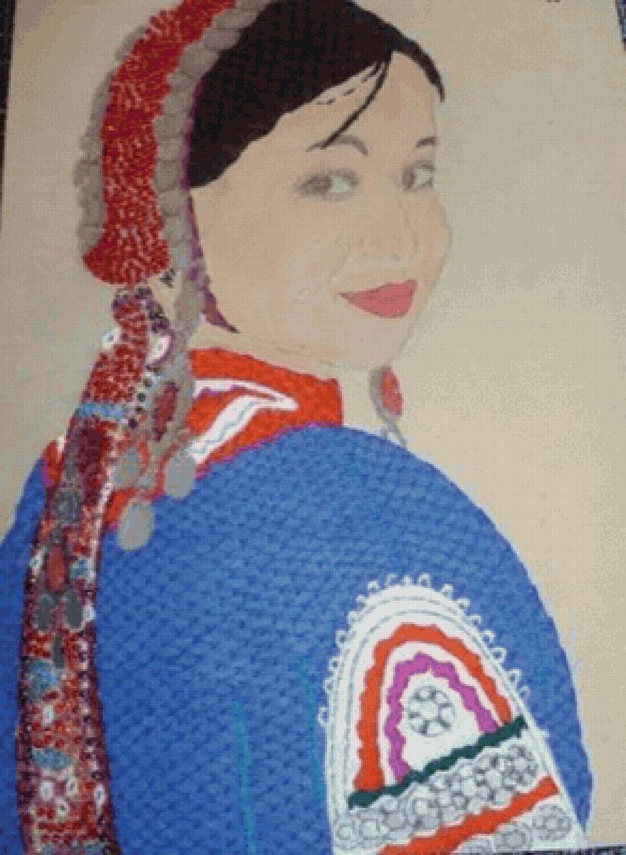 Башкирка - национальная, одежда, башкирка, девушка - предпросмотр