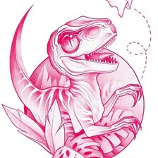 Схема вышивки «динозавр и самолетик»