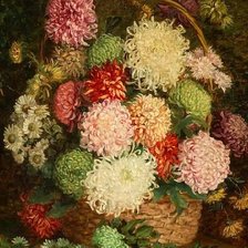 Схема вышивки «Букет хризантем»