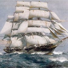 Схема вышивки «чайный  клипер   катти  сарк»