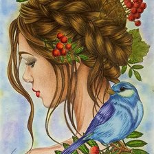 Схема вышивки «Рябина»