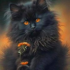 Схема вышивки «Котик»