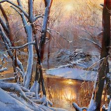 Схема вышивки «Зима. Виктор Мордасов»