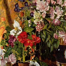 Схема вышивки «Цветы. А. Головин»