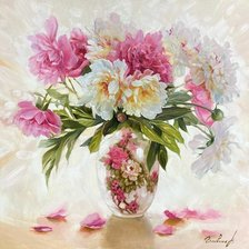 Схема вышивки «Пионы»