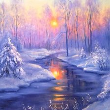 Схема вышивки «Краски зимы»