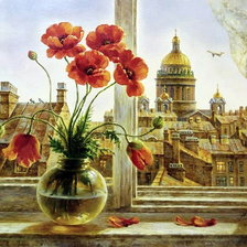 Схема вышивки «Маки»