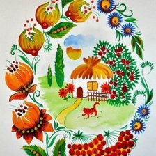 Схема вышивки «Петриковская роспись»