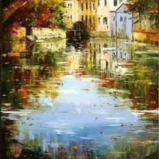 Схема вышивки «Город на воде»