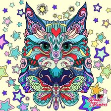 Схема вышивки «кот»