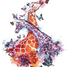 Схема вышивки «жирафы»