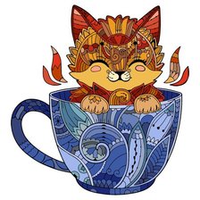 Схема вышивки «котенок»