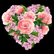 Схема вышивки «Цветочное сердце»