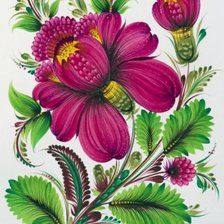 Схема вышивки «Петриковская роспись»