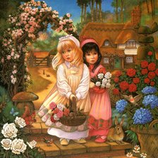 Схема вышивки «Беляночка и Розочка»